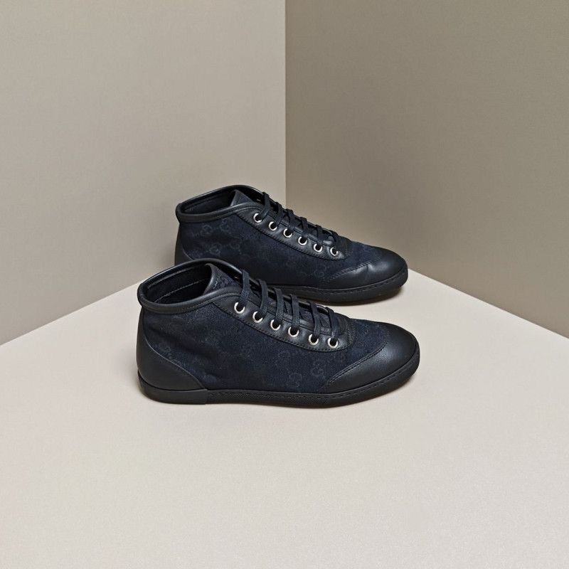 Gucci Gucci Black High-Top Fashion Sneakers for Women 0079 Size US 5 / IT 35 - 6 Thumbnail