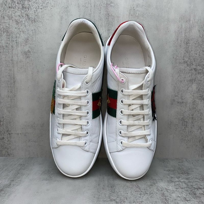 Gucci Gucci Ace Leather Ladybug White Sneakers 0079 Size US 4.5 / IT 34.5 - 6 Thumbnail
