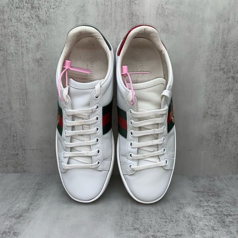 Gucci Gucci Ace Low-Top Sneakers with Bee Design 0079 Size US 5 / IT 35 - 6 Thumbnail