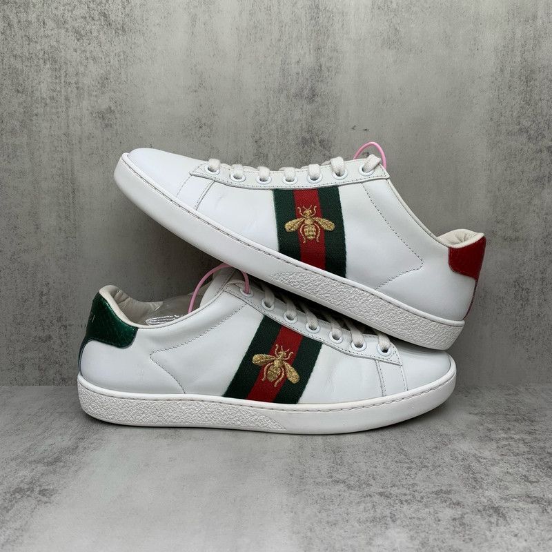Gucci Gucci Ace Low-Top Sneakers with Bee Design 0079 Size US 5 / IT 35 - 2 Thumbnail