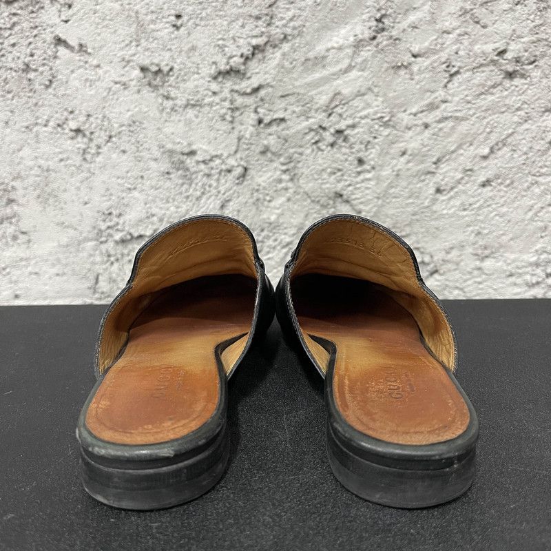 Gucci Gucci Princetown Black Leather Slide Sandals 0079 Size US 6 / IT 36 - 3 Thumbnail