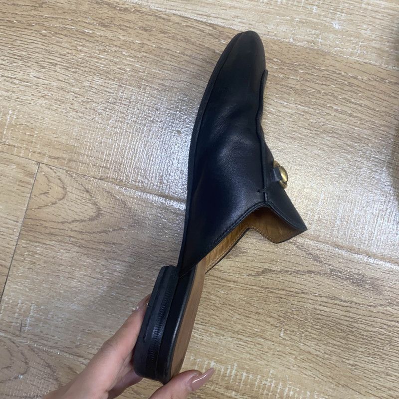 Gucci Gucci Princetown Black Leather Slide Sandals 0079 Size US 6 / IT 36 - 10 Thumbnail