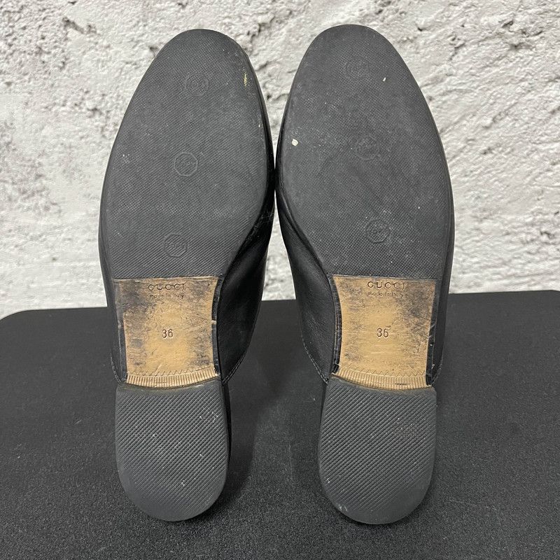 Gucci Gucci Princetown Black Leather Slide Sandals 0079 Size US 6 / IT 36 - 4 Thumbnail