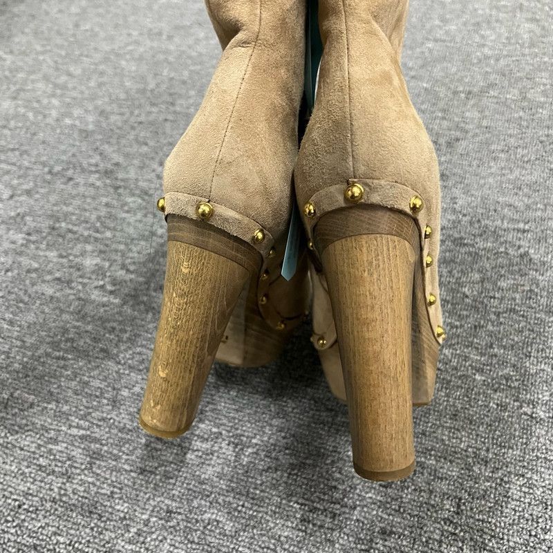 Gucci Gucci Brown Fur-Trimmed High Heel Boots 0079 Size US 5 / IT 35 - 5 Thumbnail