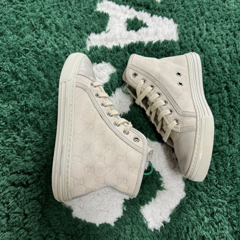 Gucci Gucci Monogram High-Top Canvas Sneakers for Women 0079 Size US 4 / IT 34 - 8 Thumbnail
