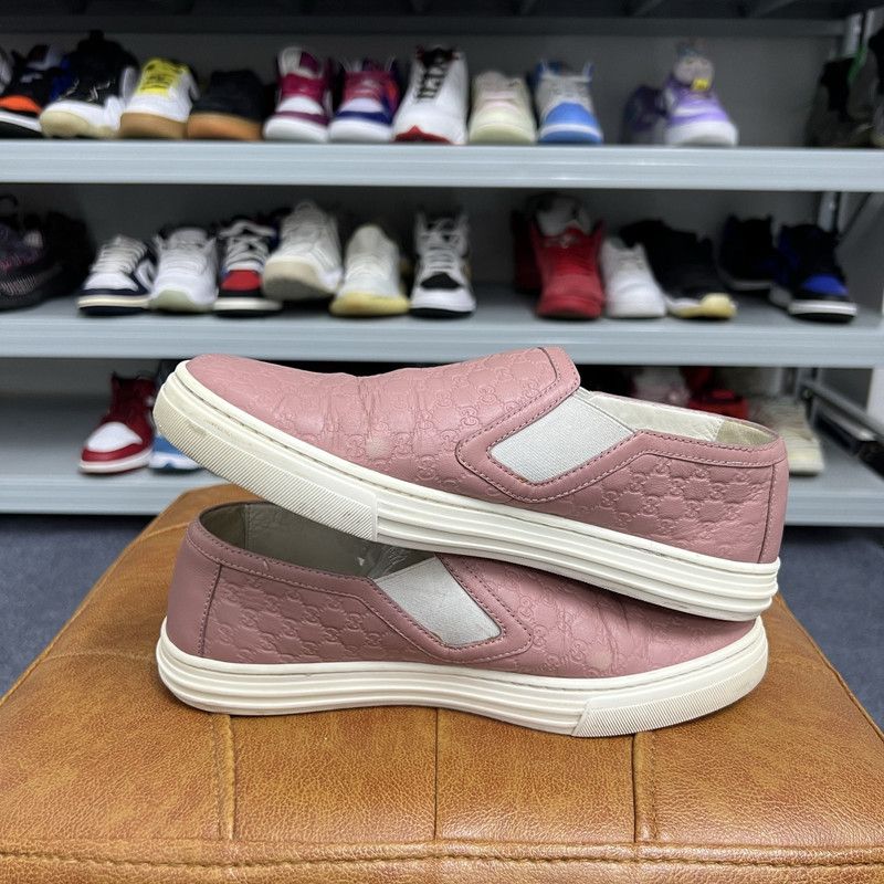 Gucci Gucci Pink Leather Fashion Slip-On Shoes 0079 Size US 6 / IT 36 - 7 Thumbnail