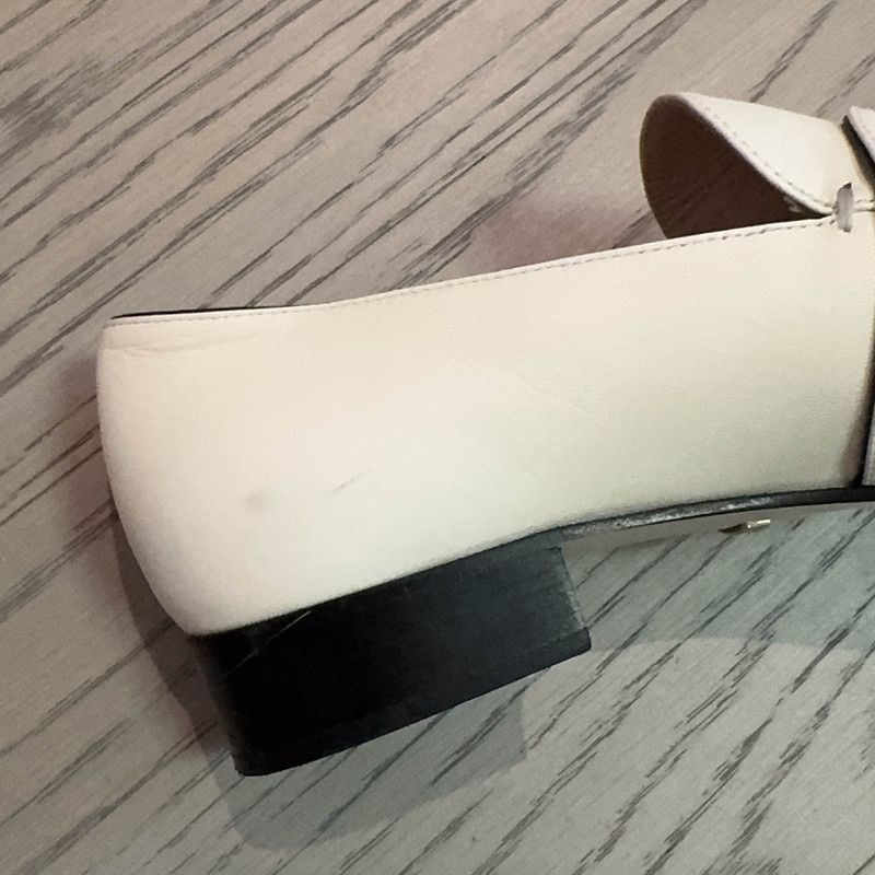 Gucci Gucci White Leather Double G Block Heels 0079 Size US 6.5 / IT 36.5 - 7 Thumbnail