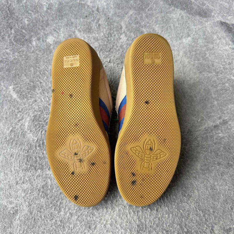 Gucci Gucci G74 Web Leather Fashion Sneakers for Women 0079 Size US 5 / IT 35 - 4 Thumbnail