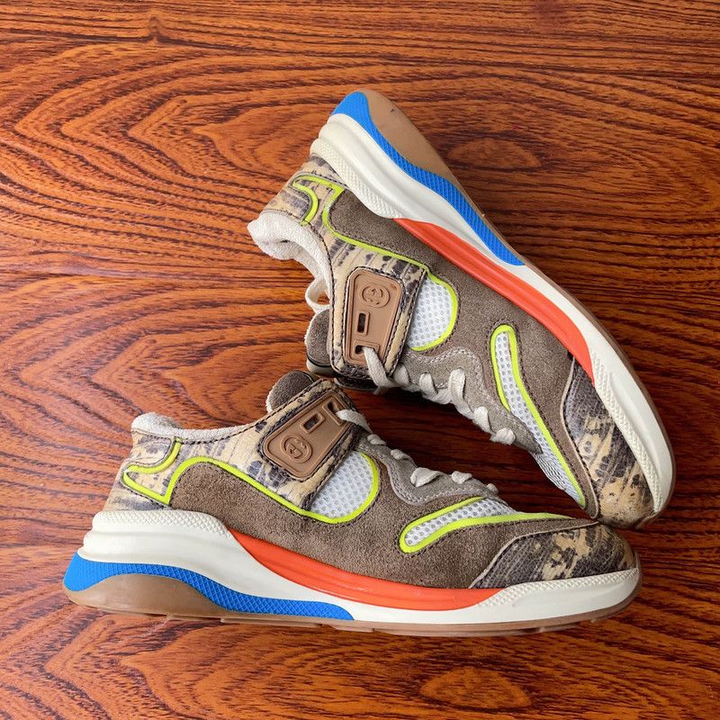 Gucci Gucci Ultrapace Brown Low-top Casual Sneakers 0079 Size US 5 / IT 35 - 9 Thumbnail