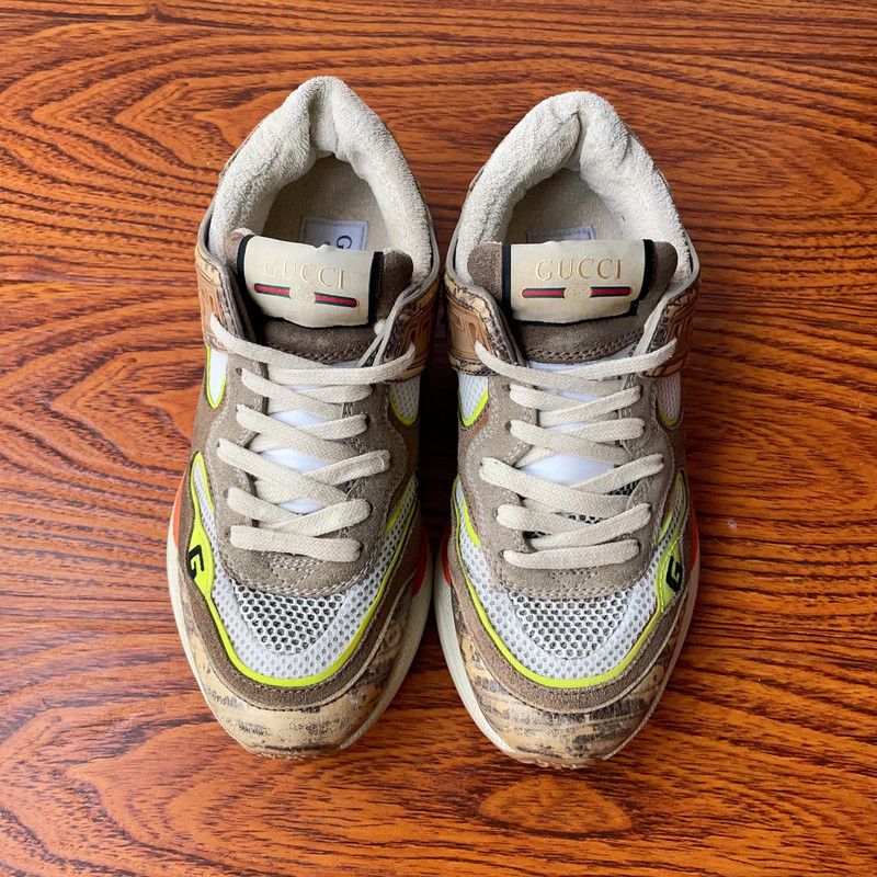 Gucci Gucci Ultrapace Brown Low-top Casual Sneakers 0079 Size US 5 / IT 35 - 2 Thumbnail