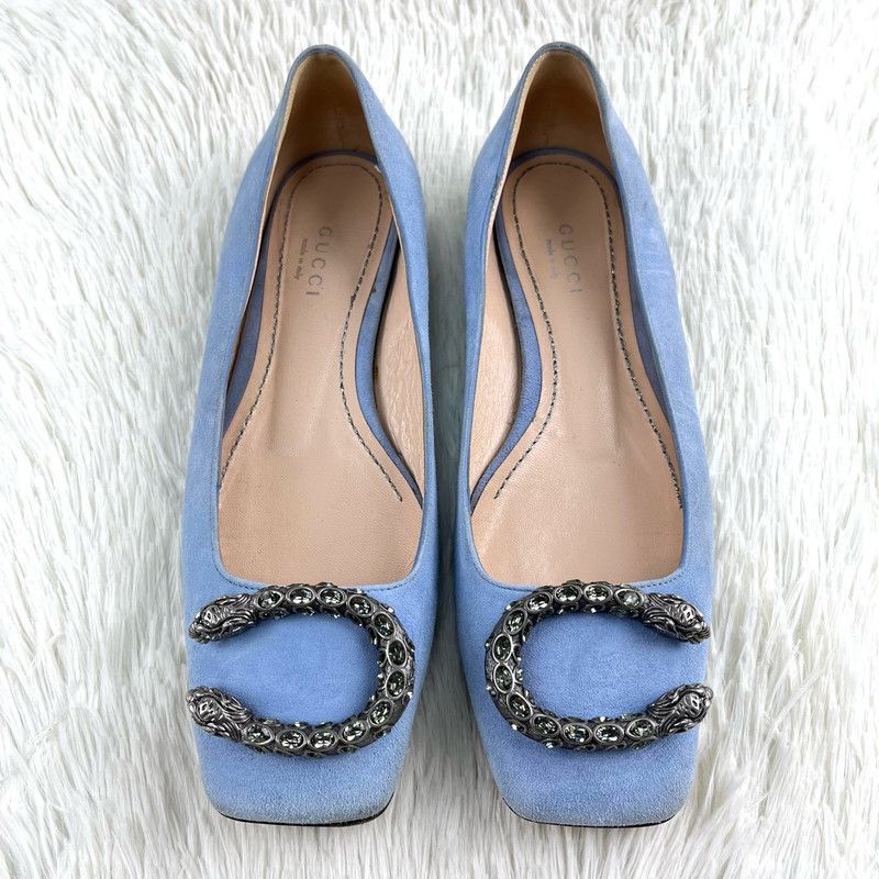 Gucci Gucci Stylish Flat Shoes for Women in Blue 0079 Size US 5 / IT 35 - 2 Thumbnail