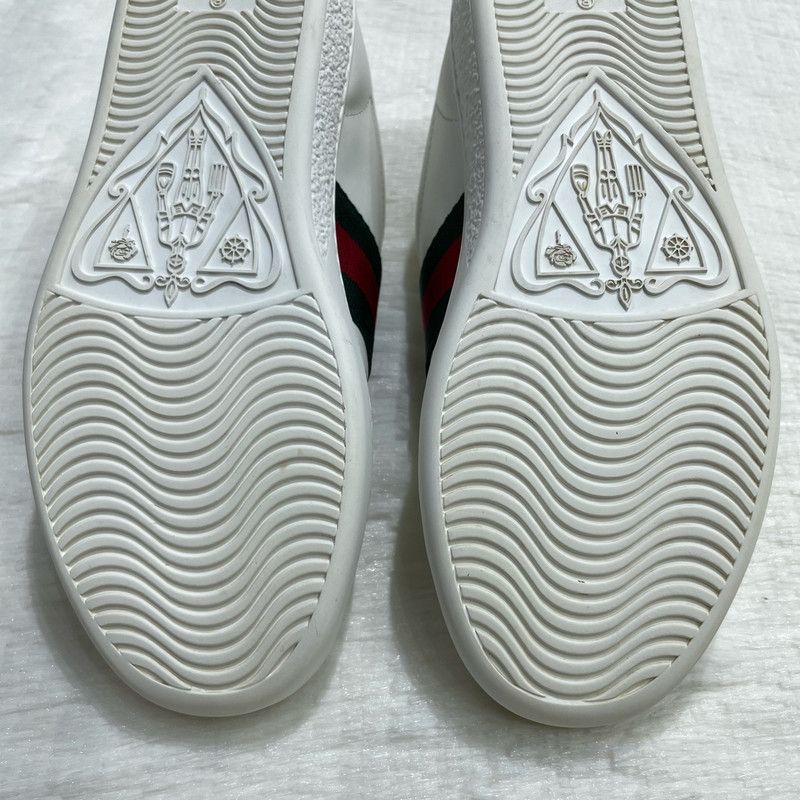 Gucci Gucci Ace Low-Top Sneakers with Bee Design 0079 Size US 4 / IT 34 - 11 Thumbnail