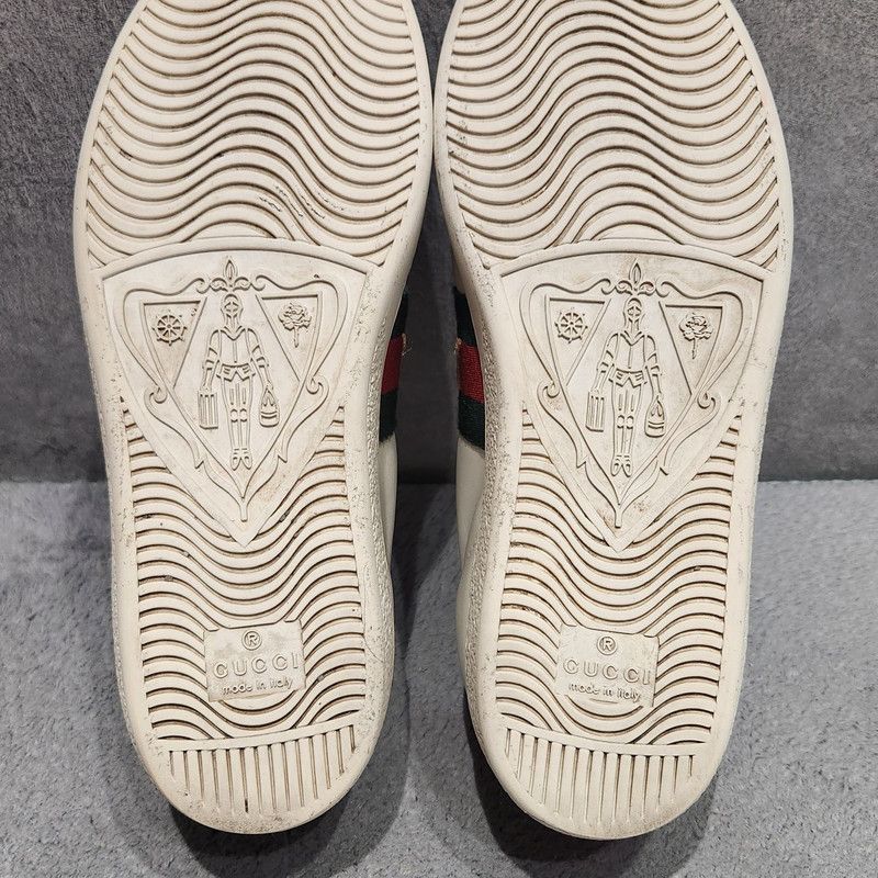 Gucci Gucci Ace Leather Ladybug Embroidered Sneakers 0079 Size US 5 / IT 35 - 4 Thumbnail