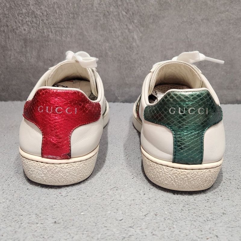 Gucci Gucci Ace Leather Ladybug Embroidered Sneakers 0079 Size US 5 / IT 35 - 3 Thumbnail