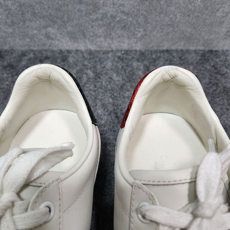 Gucci Gucci Ace Leather Sneakers with Bee Design 0079 Size US 6 / IT 36 - 10 Thumbnail