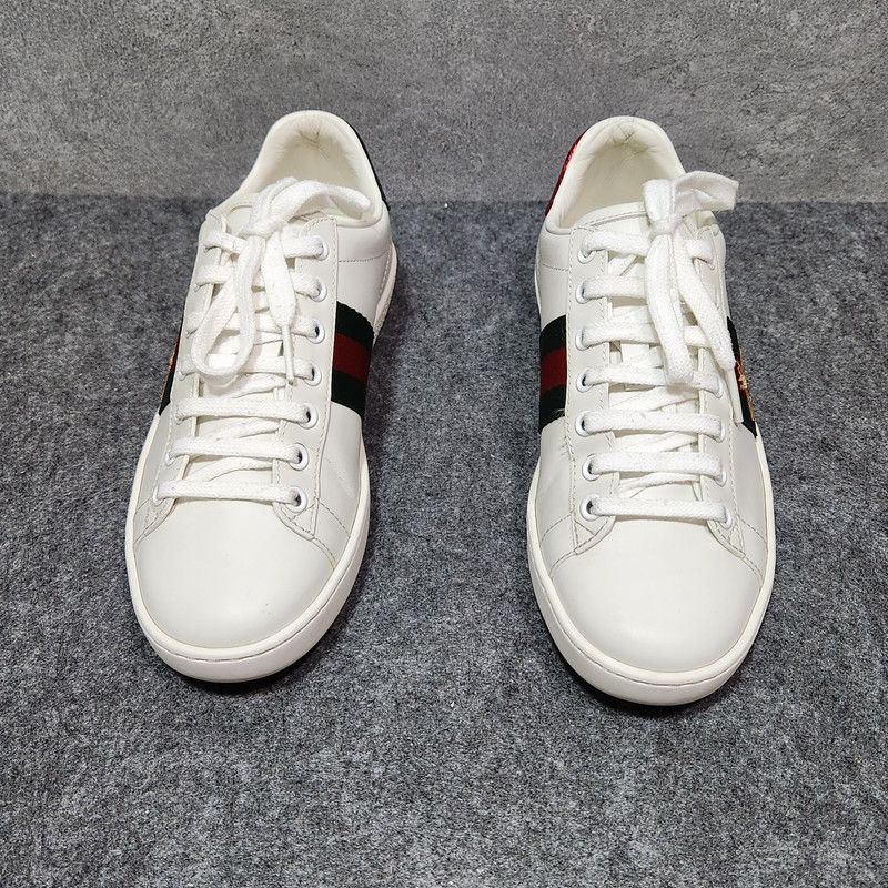 Gucci Gucci Ace Leather Sneakers with Bee Design 0079 Size US 6 / IT 36 - 2 Thumbnail