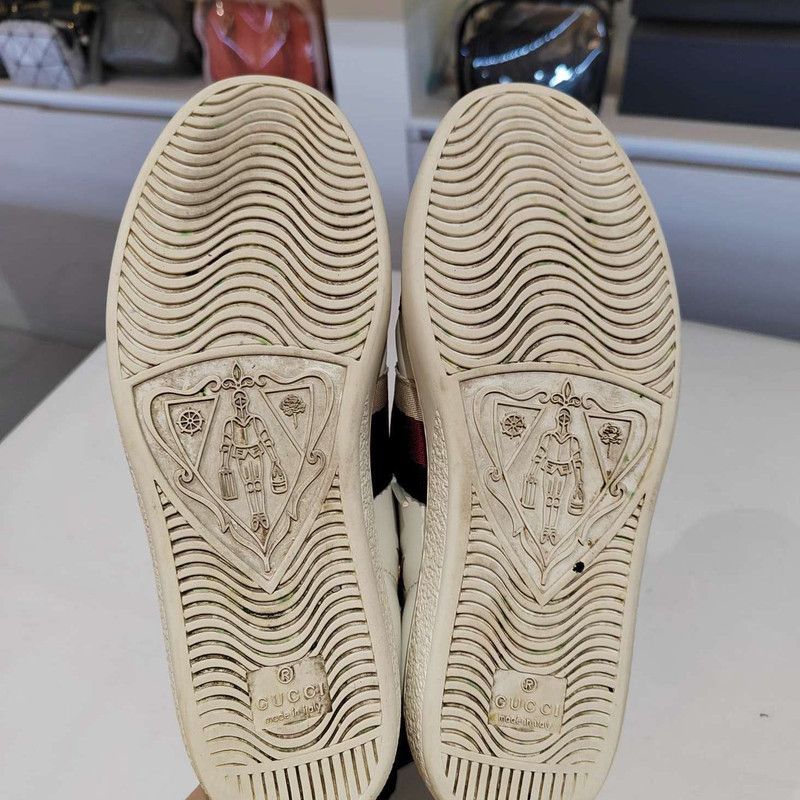 Gucci Gucci Ace Bee and Star Low-Top Sneakers 0079 Size US 5 / IT 35 - 4 Thumbnail