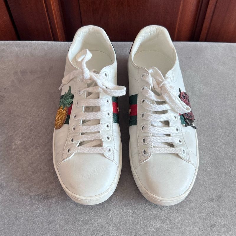 Gucci Gucci ACE Leather Ladybug Sneakers for Women 0079 Size US 6 / IT 36 - 4 Thumbnail