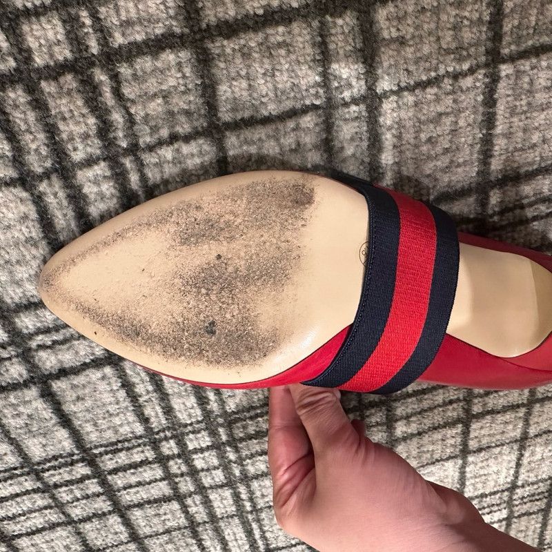 Gucci Gucci Red Leather High Heel Shoes for Women 0079 Size US 5 / IT 35 - 3 Thumbnail