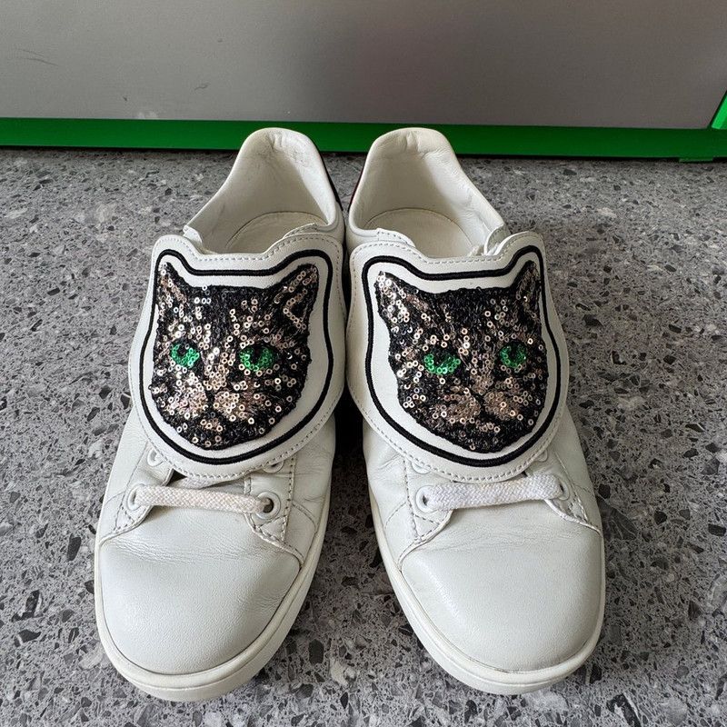 Gucci Gucci Ace Mystic Cat Sneakers for Women 0079 Size US 6 / IT 36 - 2 Thumbnail