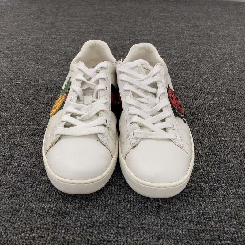 Gucci Gucci ACE Leather Ladybug Embroidered Sneakers 0079 Size US 5 / IT 35 - 4 Thumbnail