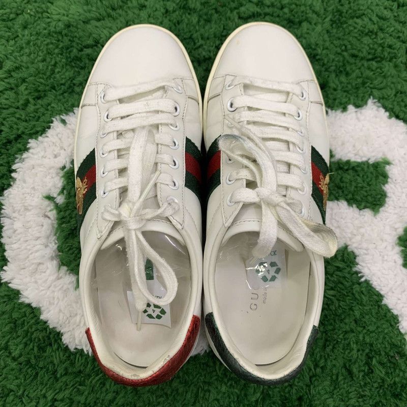 Gucci Gucci White Leather Ace Bee Sneakers 0079 Size US 6 / IT 36 - 6 Thumbnail