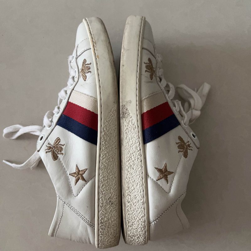 Gucci Gucci Ace Bee and Star Low-top Sneakers 0079 Size US 6 / IT 36 - 7 Thumbnail