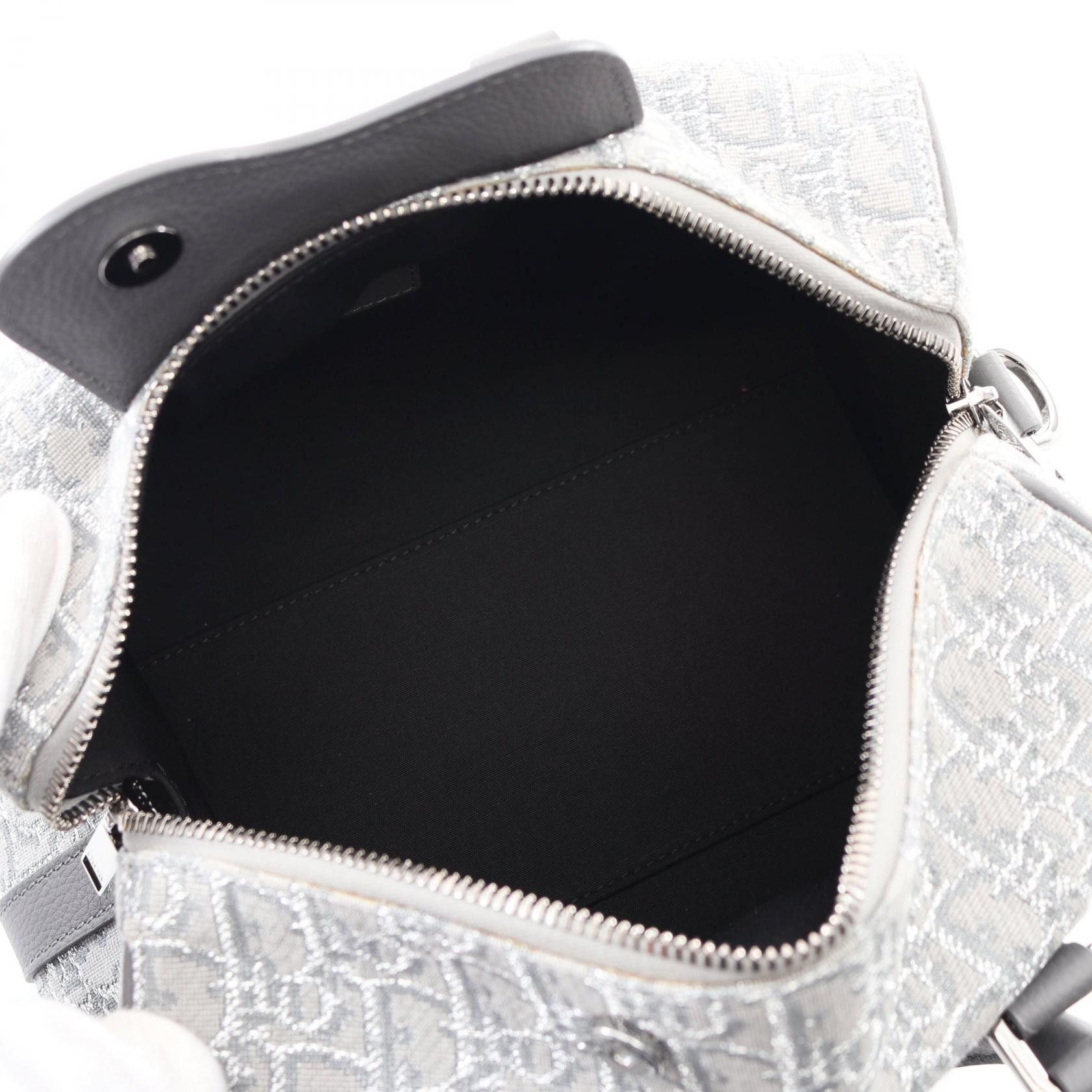 Dior Dior Dior LINGOT26 Oblique Canvas Leather Handbag Canvas Handbag Size ONE SIZE - 3 Thumbnail
