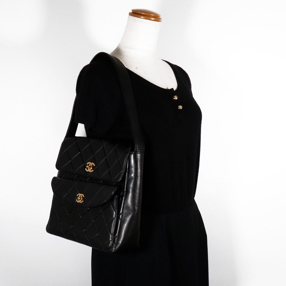 Chanel Chanel Chanel Double Coco Matelasse Lambskin Shoulder Bag Leather Shoulder Bag Size ONE SIZE - 19 Thumbnail