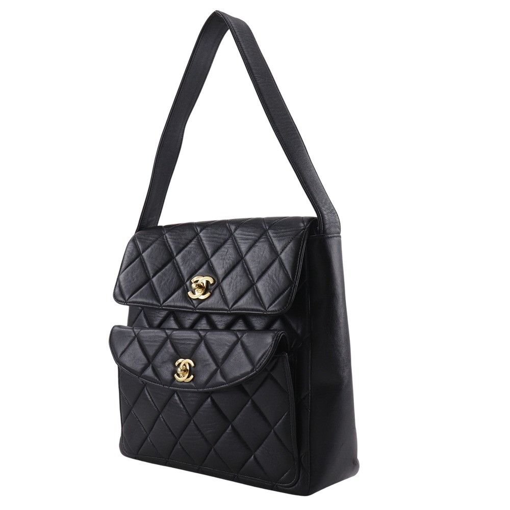 Chanel Chanel Chanel Double Coco Matelasse Lambskin Shoulder Bag Leather Shoulder Bag Size ONE SIZE - 3 Thumbnail
