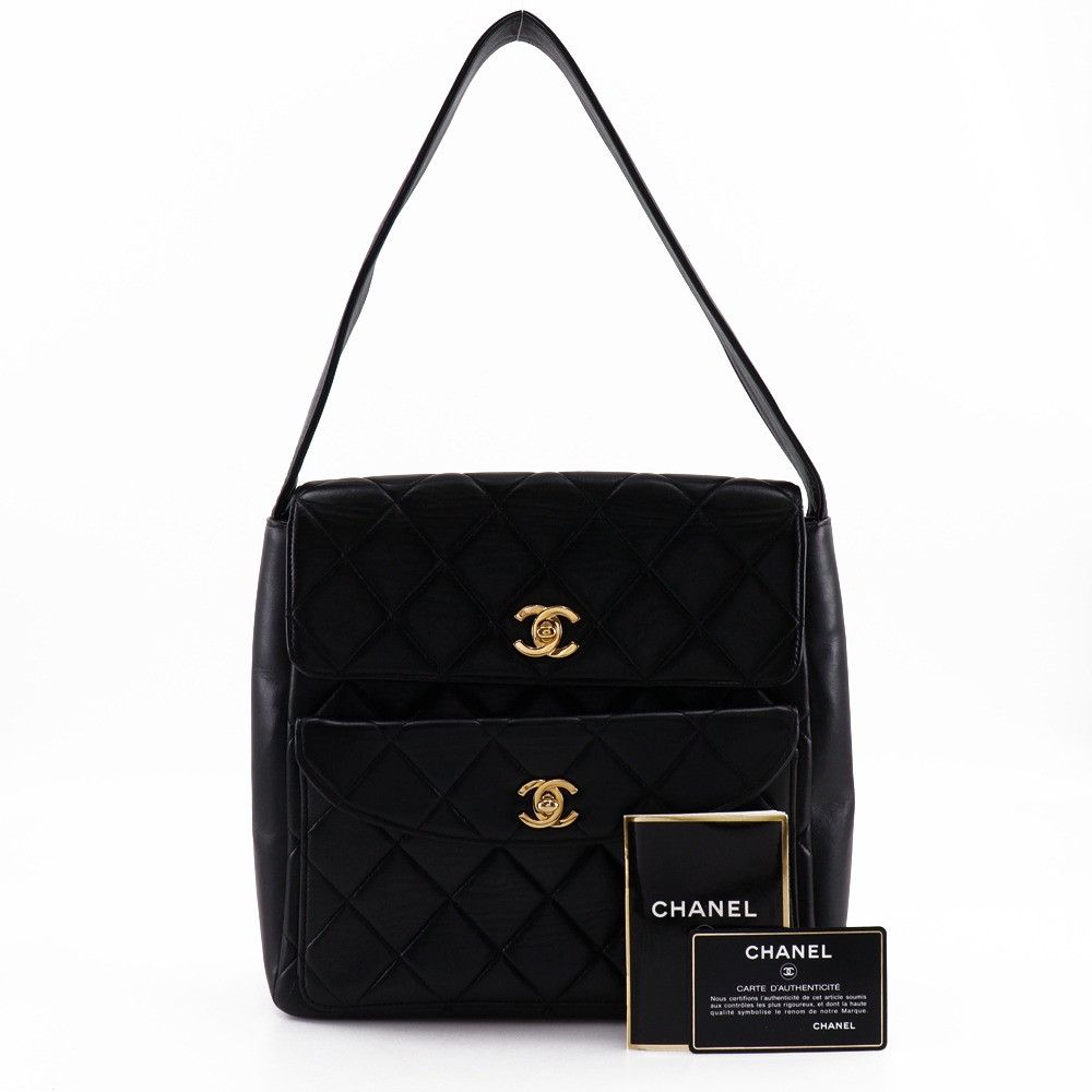 Chanel Chanel Chanel Double Coco Matelasse Lambskin Shoulder Bag Leather Shoulder Bag Size ONE SIZE - 18 Thumbnail