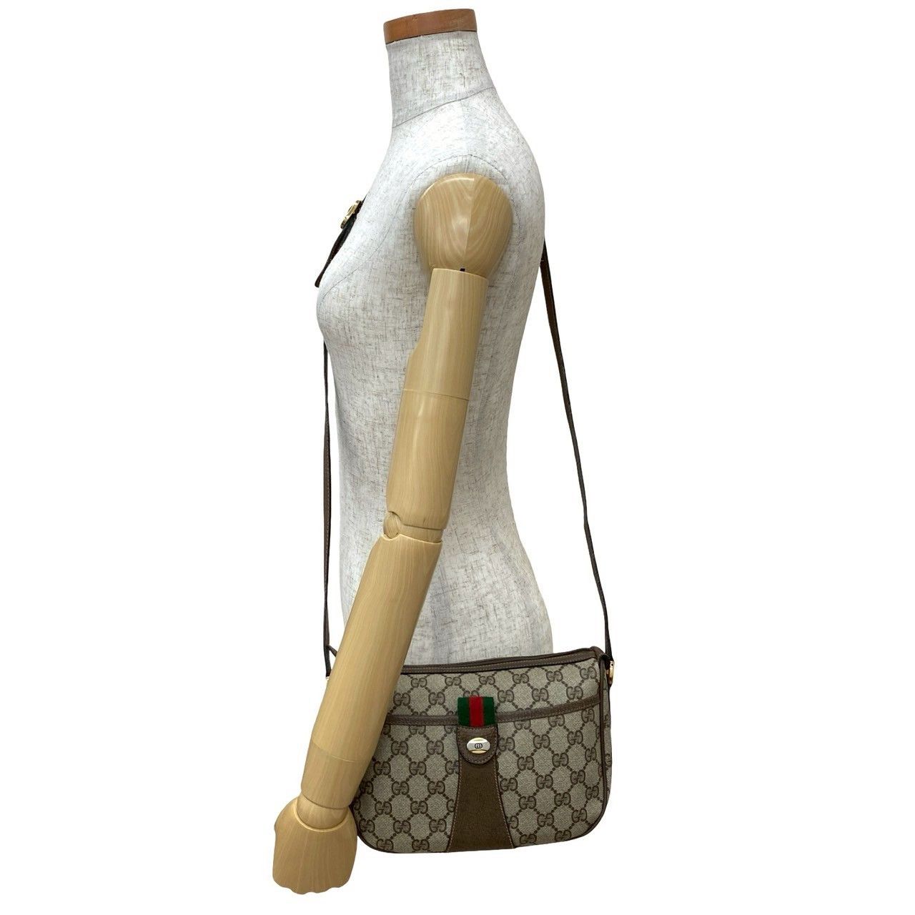 Gucci Gucci Gucci Old Gucci GG Logo Leather Shoulder Bag Leather Shoulder Bag Size ONE SIZE - 3 Thumbnail