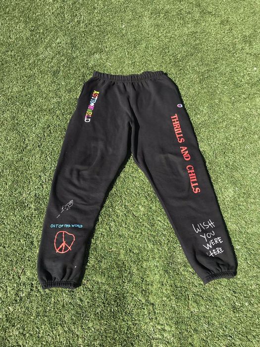 Travis scott astroworld sweatpants champion hot sale