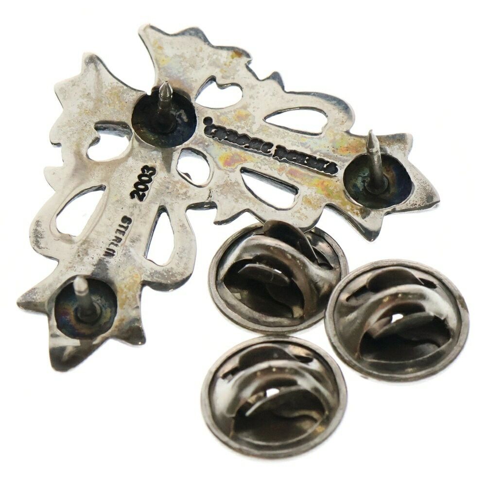 Chrome Hearts Pin Large Stick Floral Cross Corner Badge
