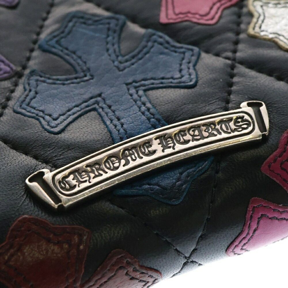 Chrome Hearts Rec F Zip Quilted Multi-patch Cemetery Cross Leather