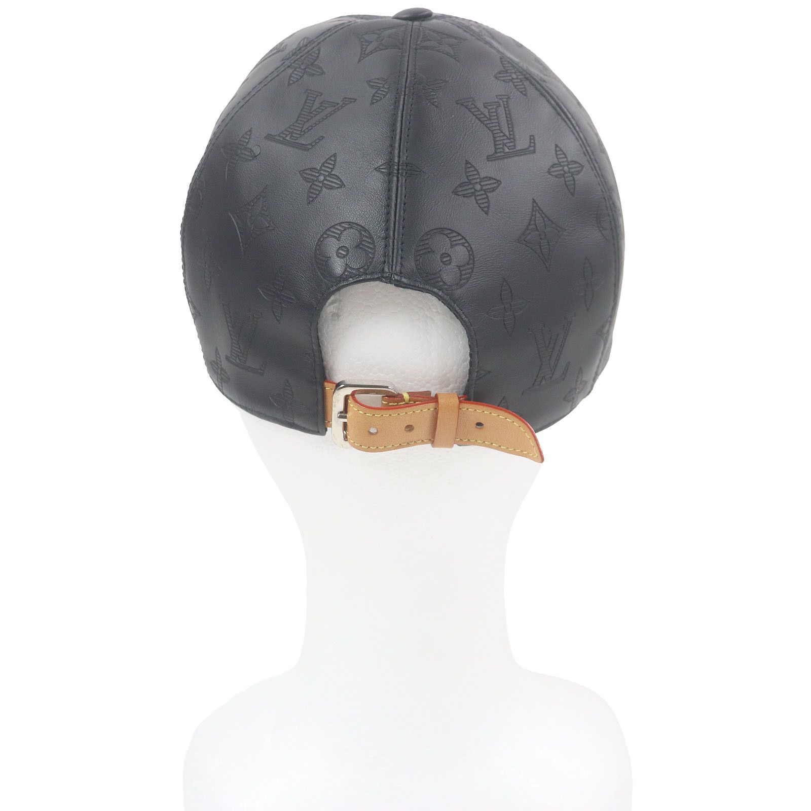 Louis Vuitton Louis Vuitton Louis Vuitton Cap Monogram Shadow All Leather Baseball Cap Leather Hats DUTY FREE for USA Size ONE SIZE - 3 Thumbnail