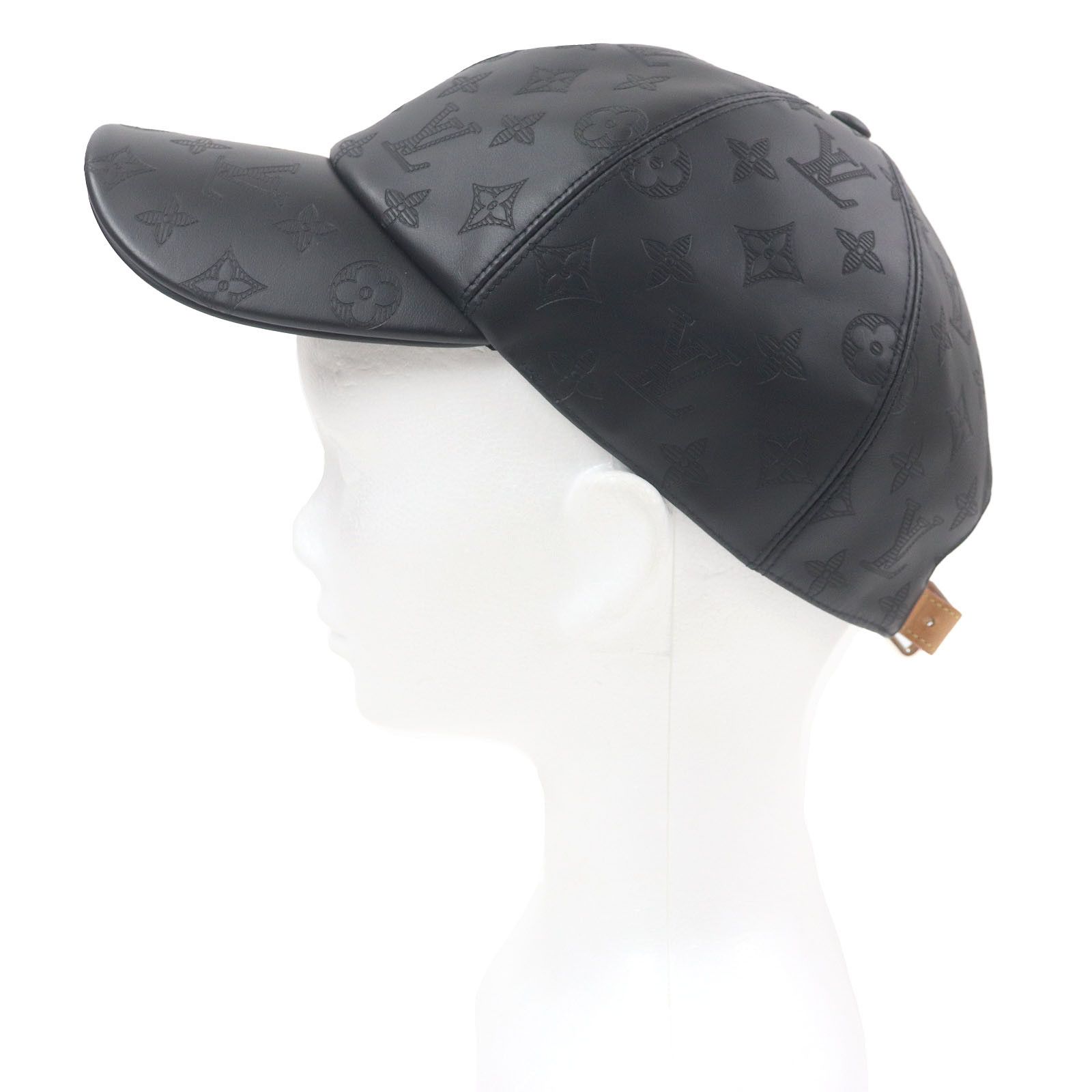 Louis Vuitton Louis Vuitton Louis Vuitton Cap Monogram Shadow All Leather Baseball Cap Leather Hats DUTY FREE for USA Size ONE SIZE - 2 Thumbnail