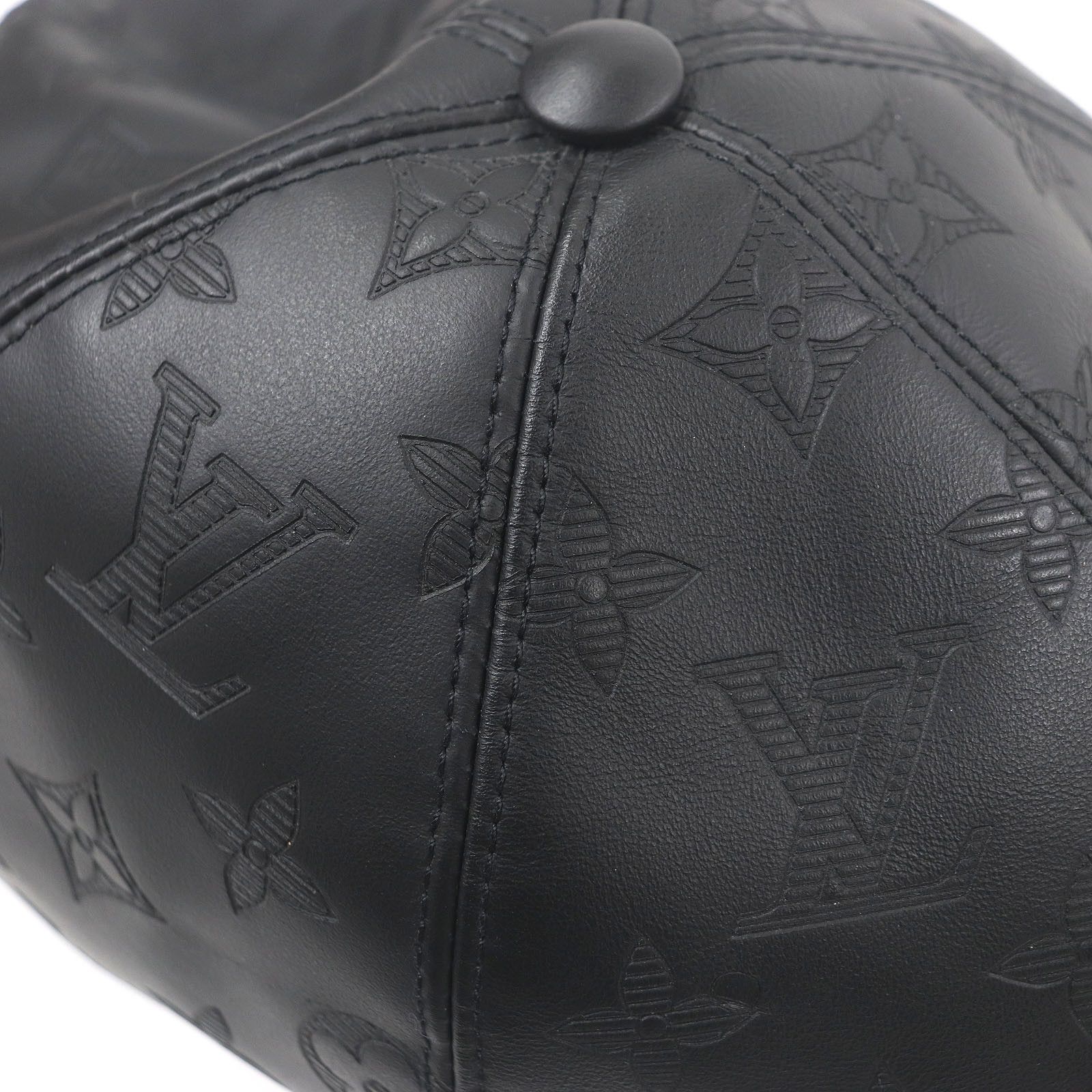 Louis Vuitton Louis Vuitton Louis Vuitton Cap Monogram Shadow All Leather Baseball Cap Leather Hats DUTY FREE for USA Size ONE SIZE - 5 Thumbnail
