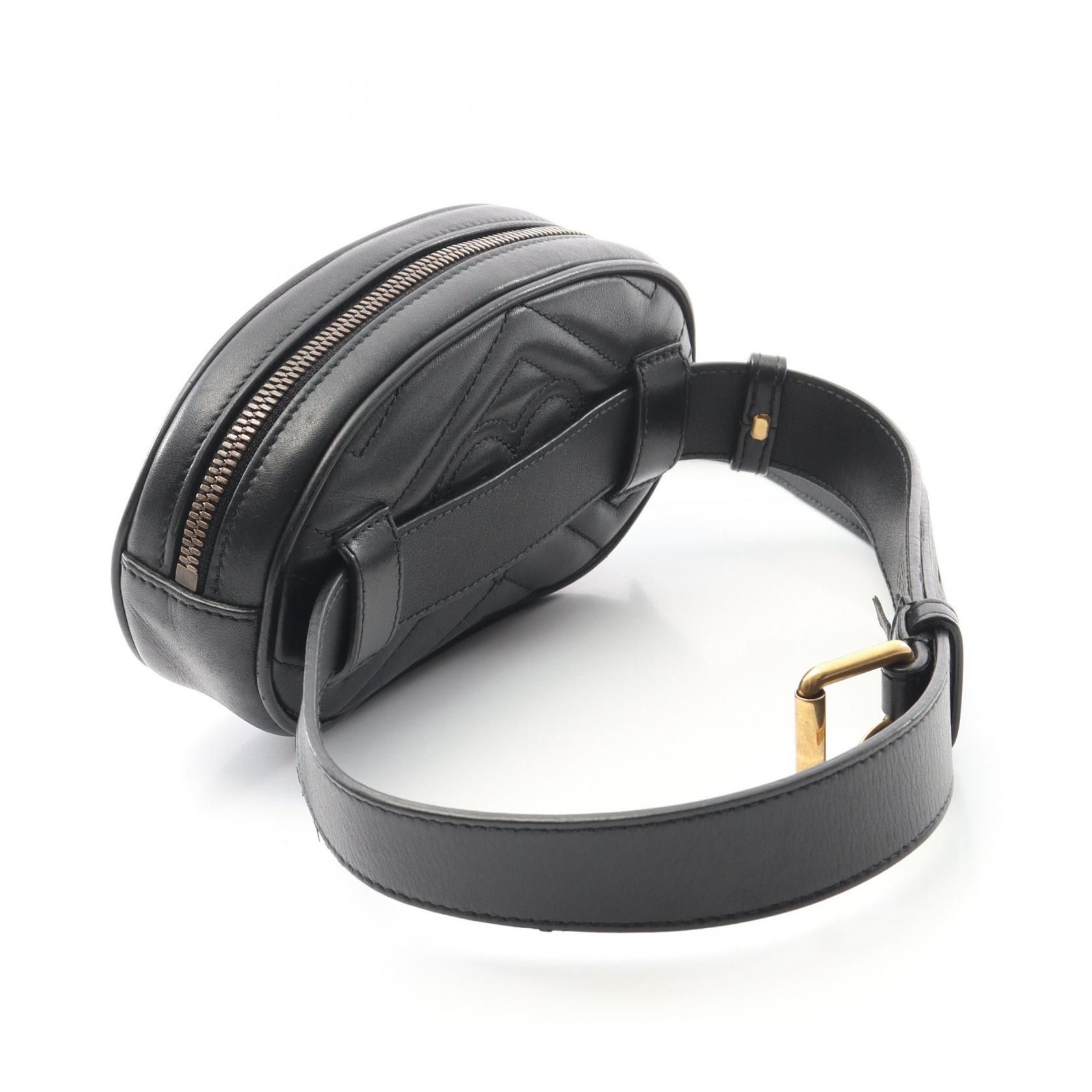 Gucci Gucci Gucci GG Marmont Leather Waist Bag Leather Belt Bag 476434 Size ONE SIZE - 2 Thumbnail