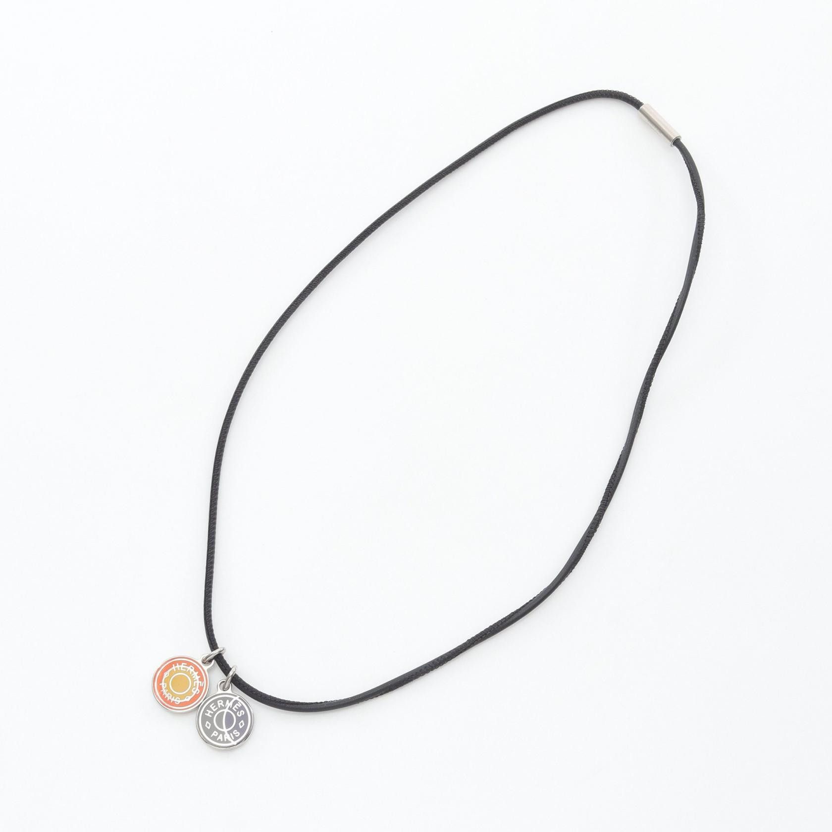 Hermes Hermes Hermes Eclipse Stainless Steel Leather Necklace Metal Necklace DUTY FREE for USA Size ONE SIZE - 3 Thumbnail