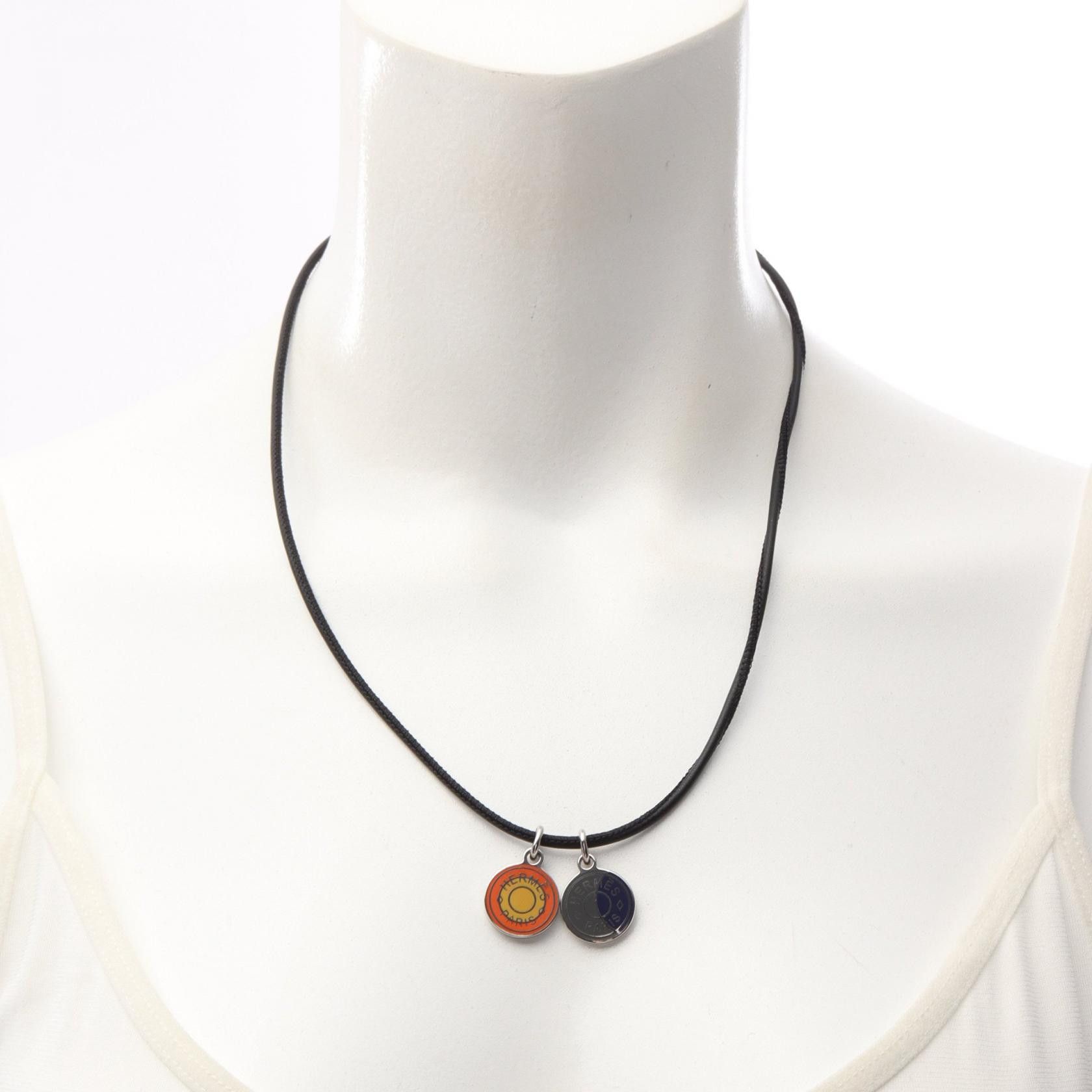 Hermes Hermes Hermes Eclipse Stainless Steel Leather Necklace Metal Necklace DUTY FREE for USA Size ONE SIZE - 5 Thumbnail