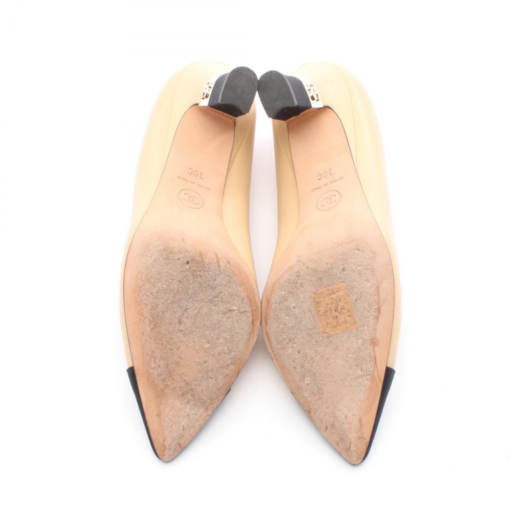 Chanel Chanel Chanel Coco Mark Leather Pumps Leather Shoes G35802 Size ONE SIZE - 4 Thumbnail