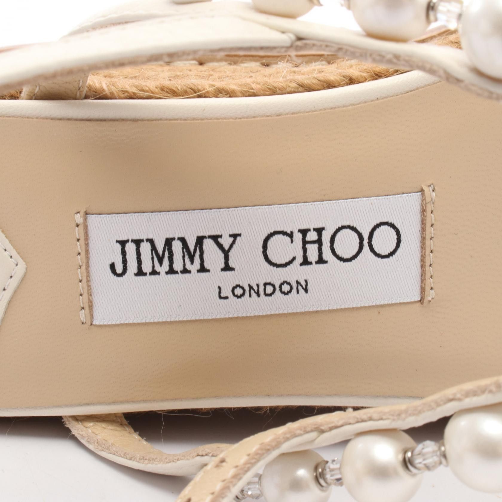 Jimmy Choo Jimmy Choo Jimmy Choo Pearl Strap Leather Sandals Leather Shoes Size ONE SIZE - 5 Thumbnail