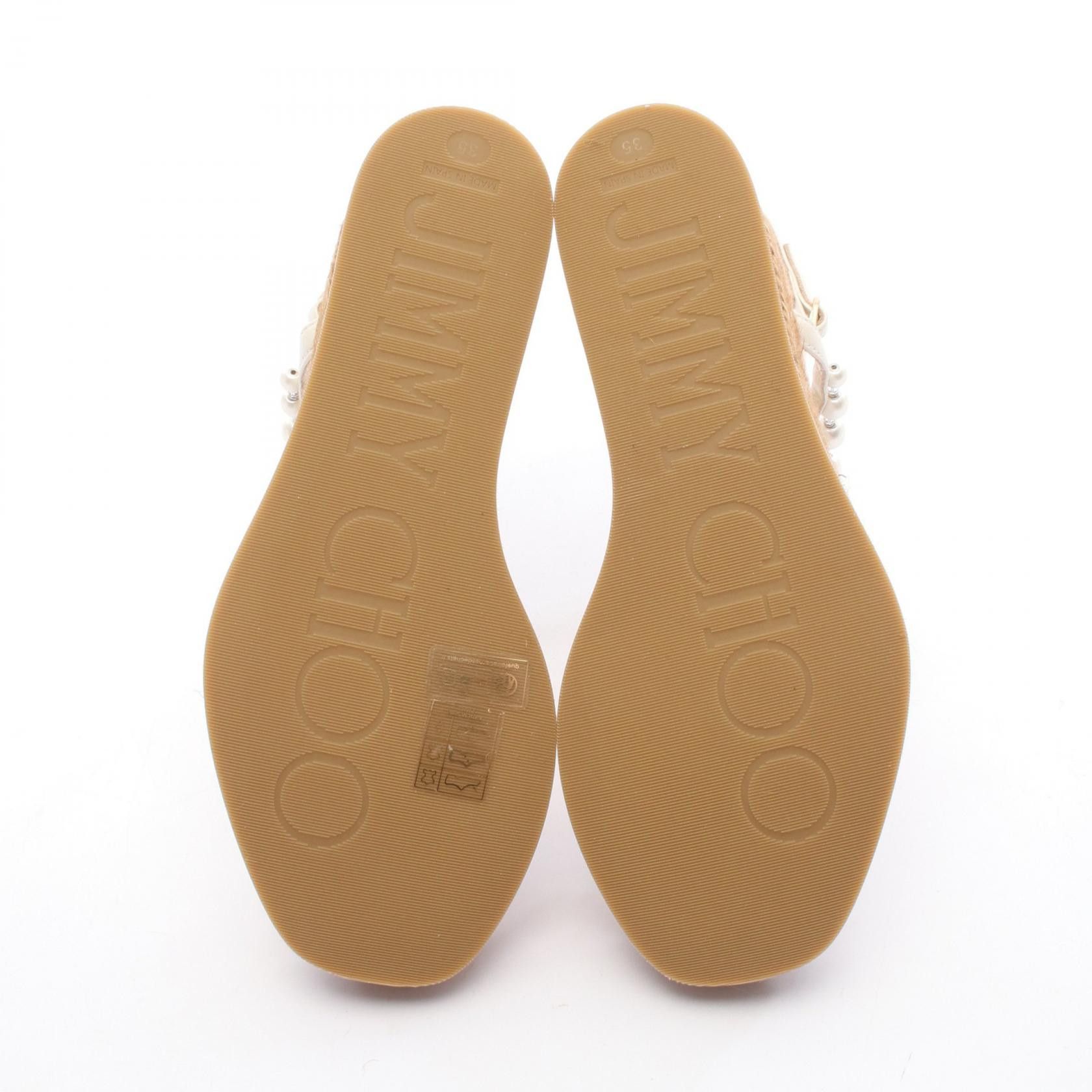 Jimmy Choo Jimmy Choo Jimmy Choo Pearl Strap Leather Sandals Leather Shoes Size ONE SIZE - 4 Thumbnail