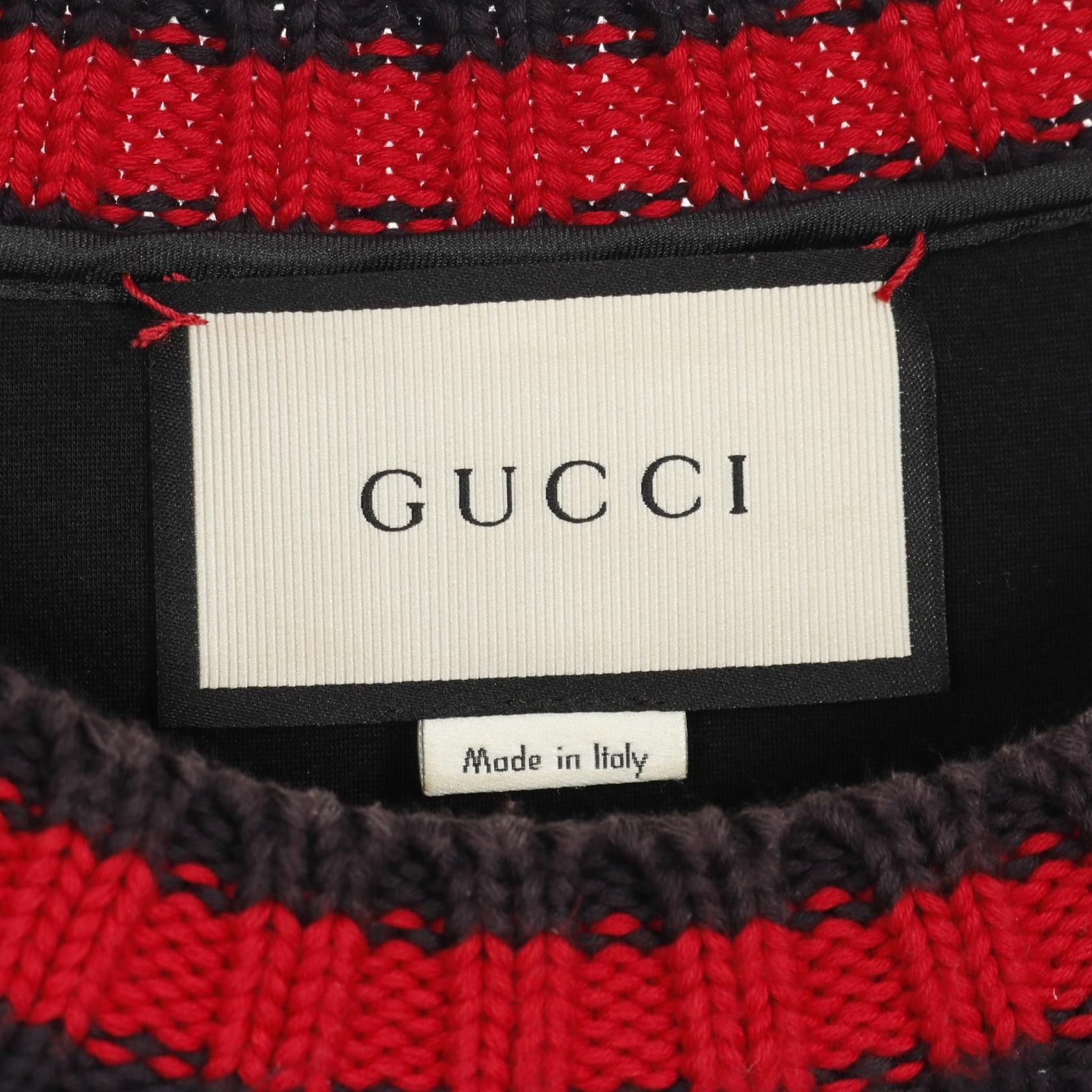 Gucci Gucci Gucci Web Stripe Cotton Suede Top Cotton Sweatshirts & Hoodies 440151 Size ONE SIZE - 3 Thumbnail