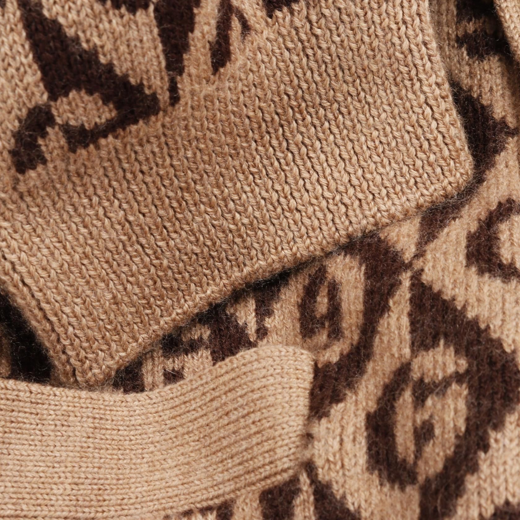Gucci Gucci Gucci G RAMBUS Wool Cardigan Natural Material Tops 595511 Size ONE SIZE - 8 Thumbnail
