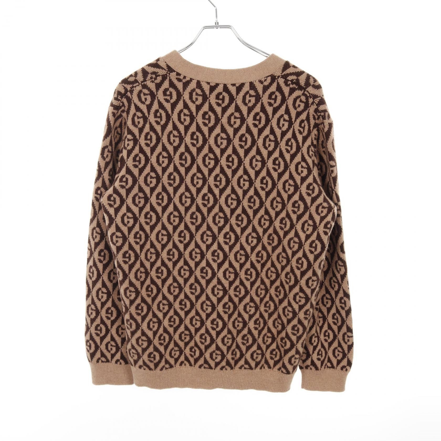 Gucci Gucci Gucci G RAMBUS Wool Cardigan Natural Material Tops 595511 Size ONE SIZE - 2 Thumbnail
