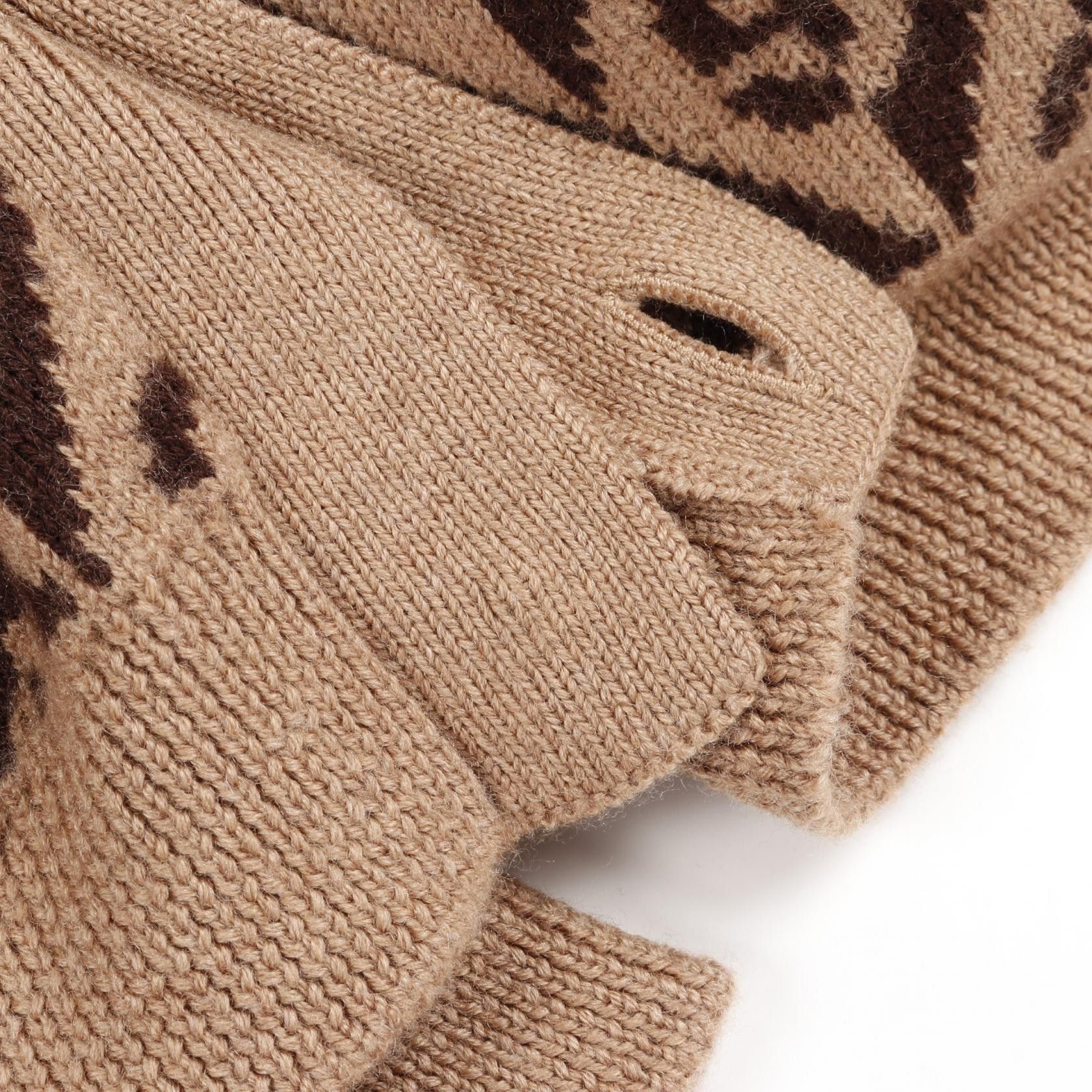 Gucci Gucci Gucci G RAMBUS Wool Cardigan Natural Material Tops 595511 Size ONE SIZE - 5 Thumbnail