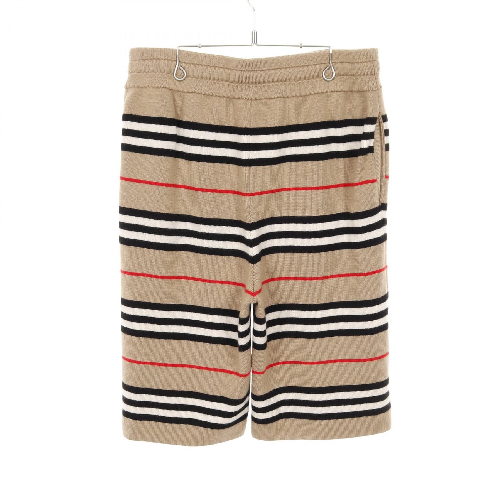 Burberry Burberry Burberry Kenton Stripe Wool Shorts Natural Material Shorts 8011580 Size ONE SIZE - 2 Thumbnail