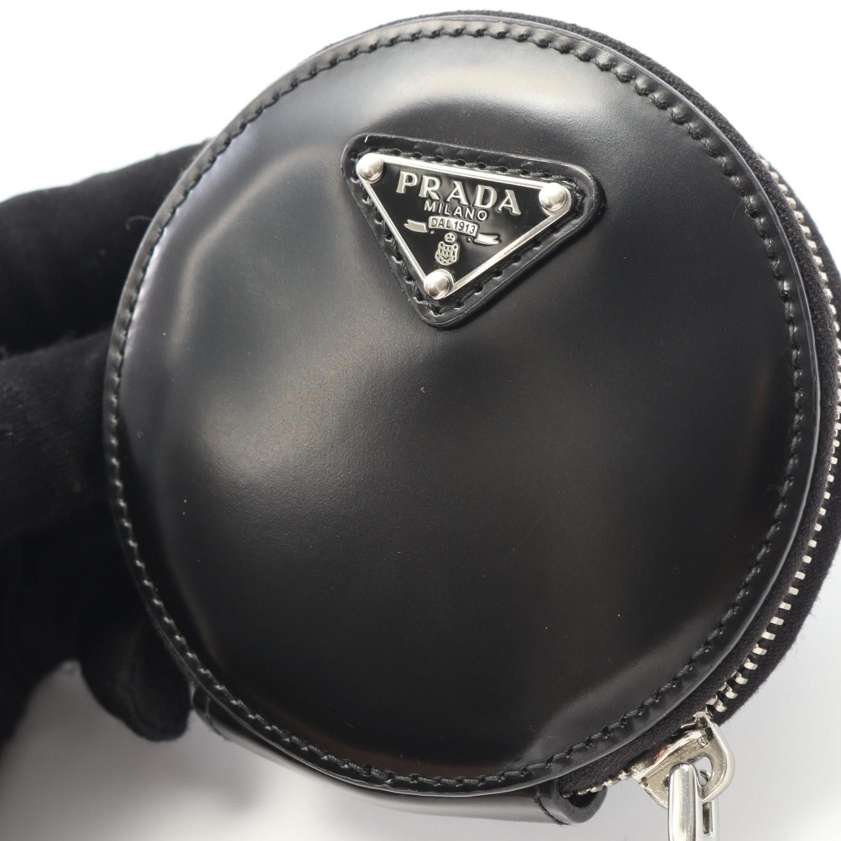 Prada Prada Prada Round Mini Pouch Leather Pouch Leather Vanity Bag 1TL431 Size ONE SIZE - 6 Thumbnail